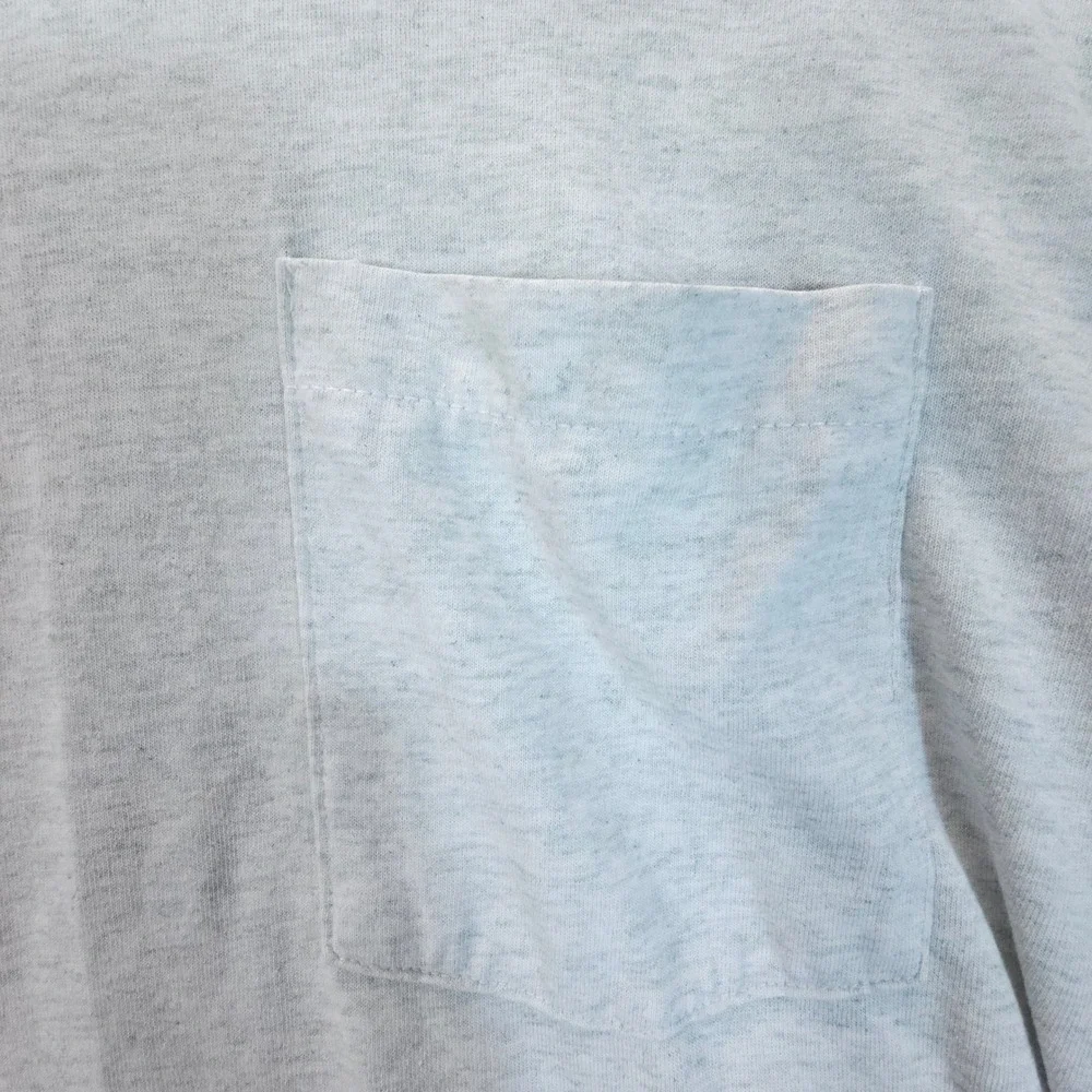 Vintage BVD T-Shirt Mens Large Grey Pocket Tee Streetwear USA Made - Picture 3 of 9